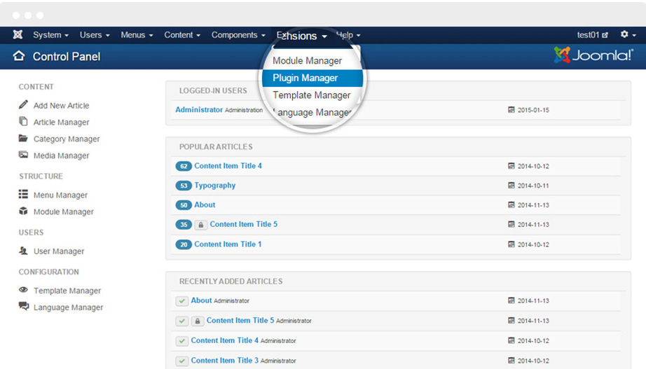 Joomla Screenshot